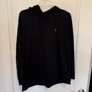 Polo by Ralph Lauren Black Hoodie with Red Logo
